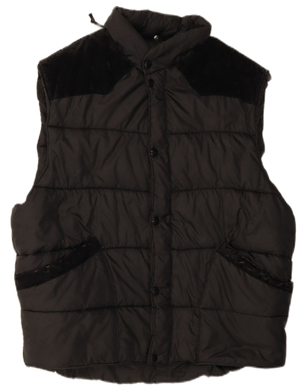 Casucci Herre grafisk polstret Gilet UK 38 Medium Sort Polyamid