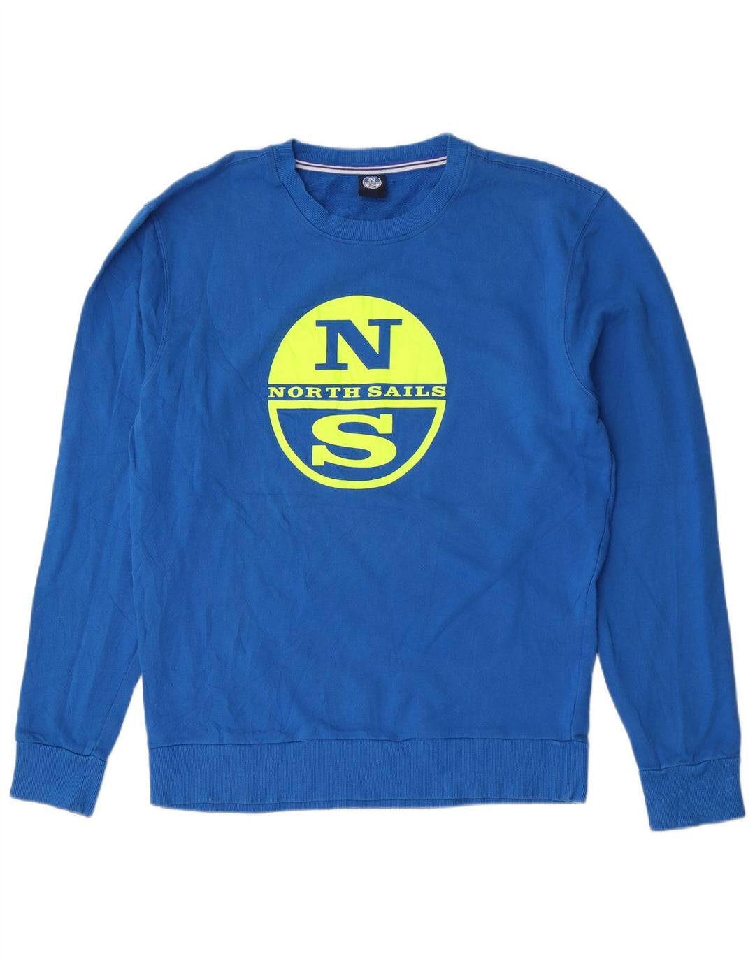 North Sails Herre Grafisk Sweatshirt Jumper Stor Blå Bomuld