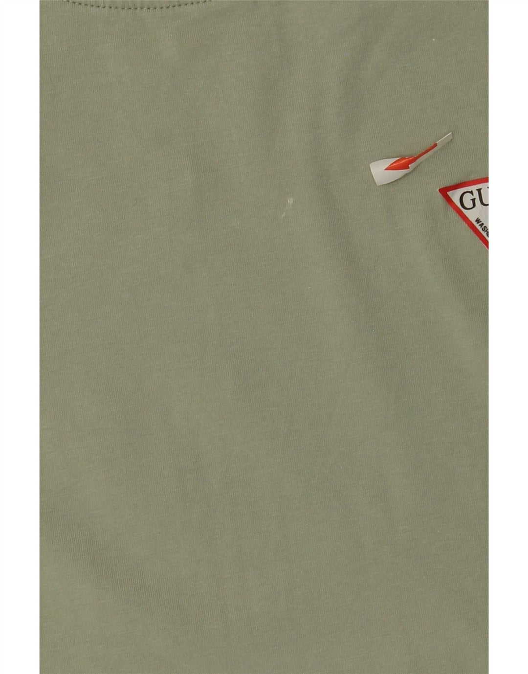 Guess Dame T-Shirt Top UK 12 Medium Grøn Bomuld