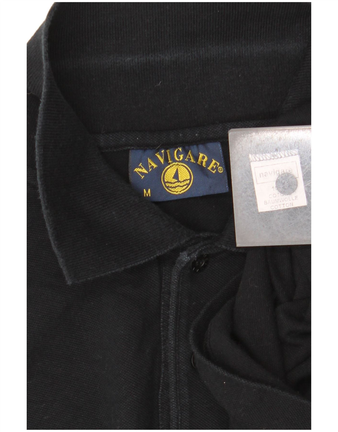 NAVIGARE Poloshirt til mænd, medium sort bomuld