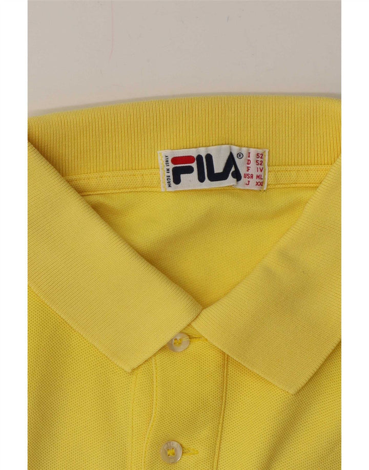 Fila Herre Polo Shirt IT 52 Stor Gul
