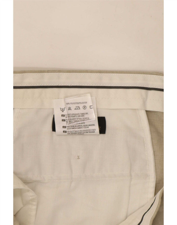 Marks & Spencer Straight Chino Bukser til mænd W38 L27 Beige Polyester