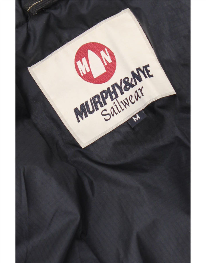 MURPHY & NYE Mens Padded Jacket UK 38 Medium Navy Blue Polyamide Vintage Murphy & Nye and Second-Hand Murphy & Nye from Messina Hembry 