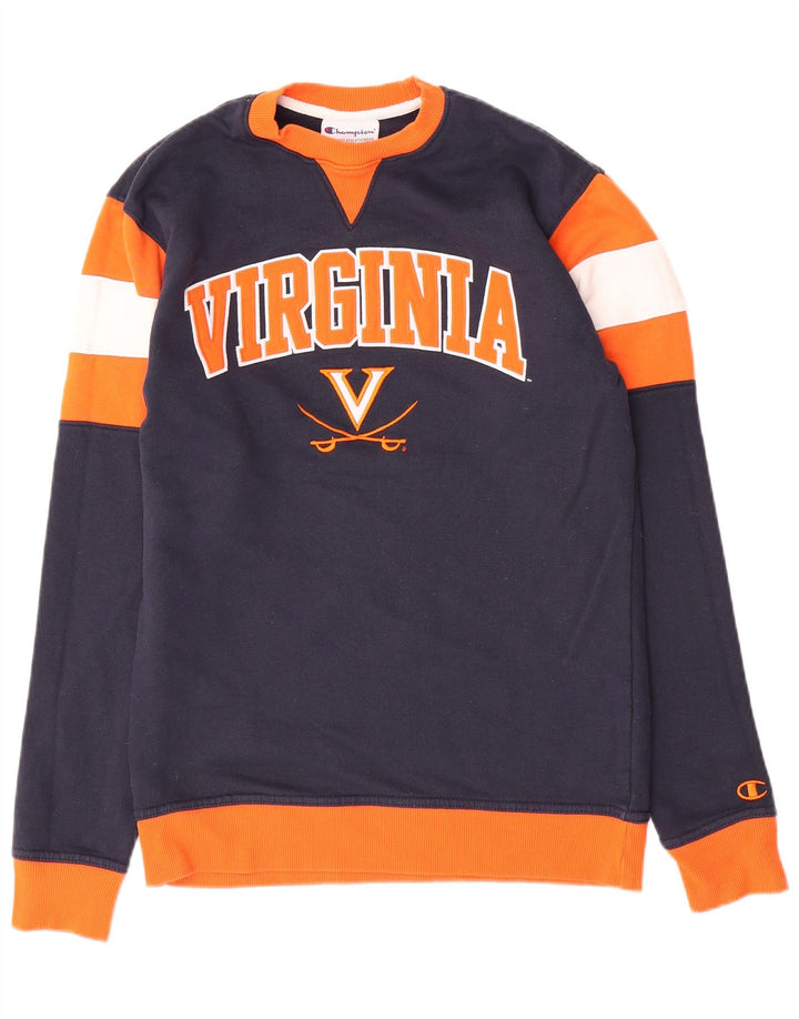 Champion Herre Virginia Cavaliers Sweatshirt Jumper Small Navy Blue