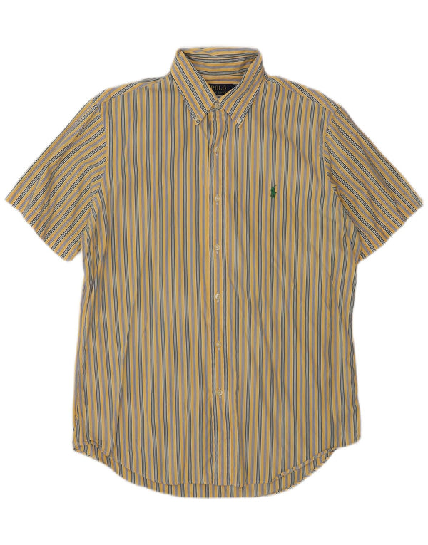 Polo Ralph Lauren Herre kortærmet skjorte medium gul stribet bomuld