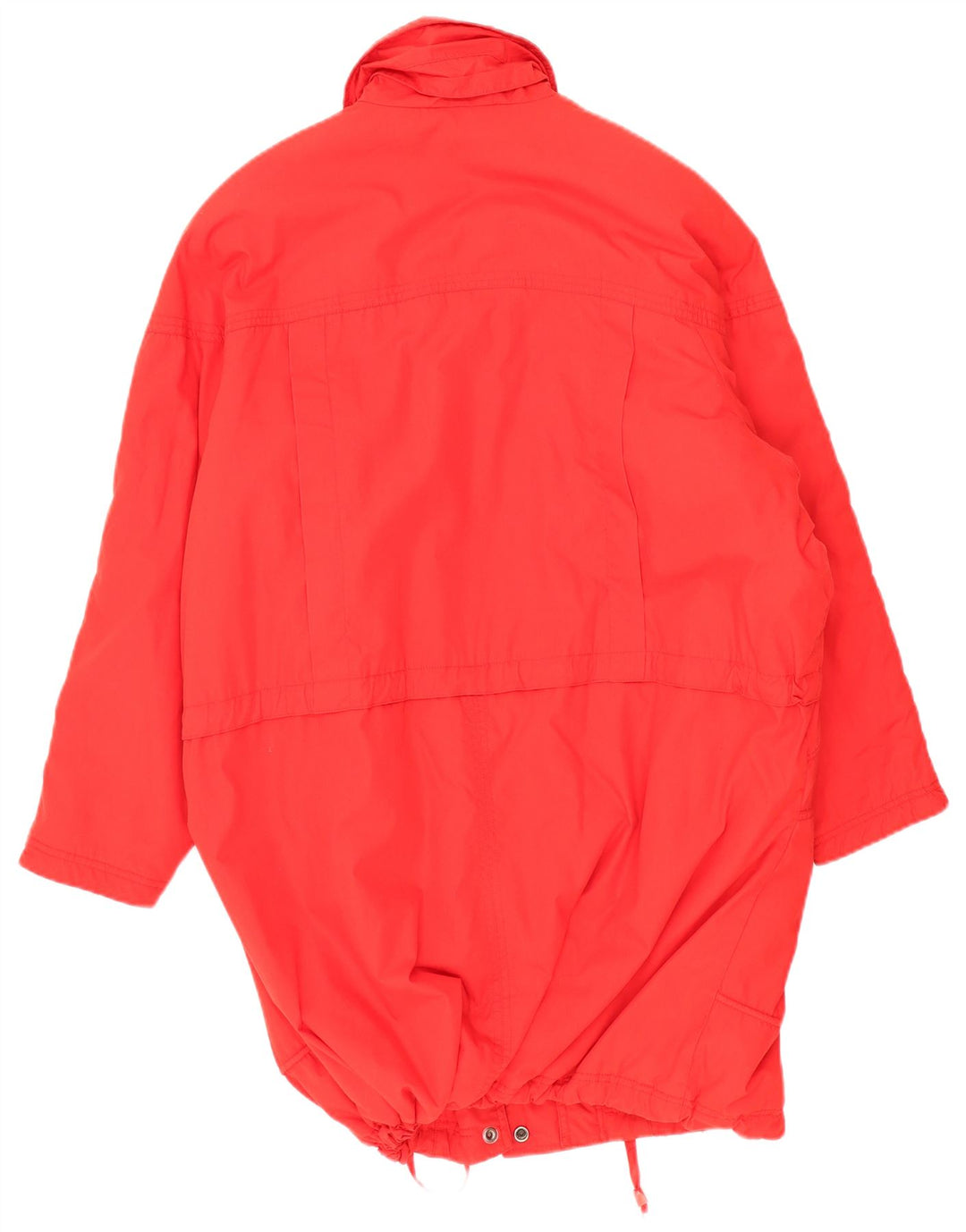 Vintage polstret frakke til kvinder UK 22 3XL rød polyester