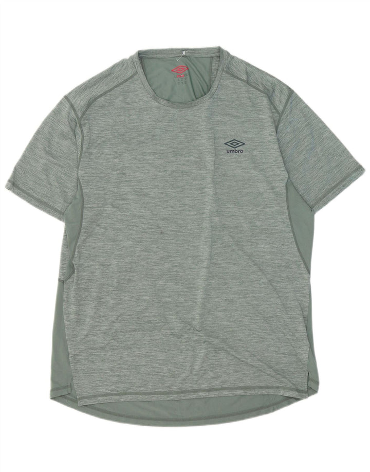 Umbro Herre T-Shirt Top 2XL Grøn Flecked Polyester