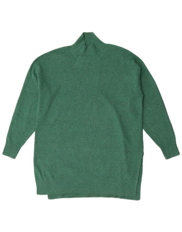 Marks & Spencer Dame Turtle Neck Jumper Sweater UK 14 Medium Green