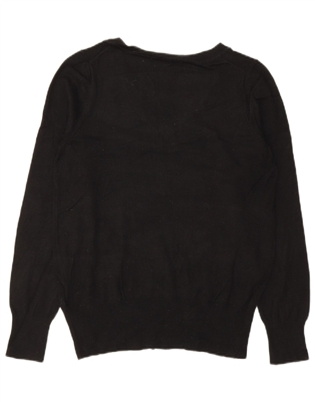 Marks & Spencer Dame V-hals sweater UK 10 Small Black Viscose
