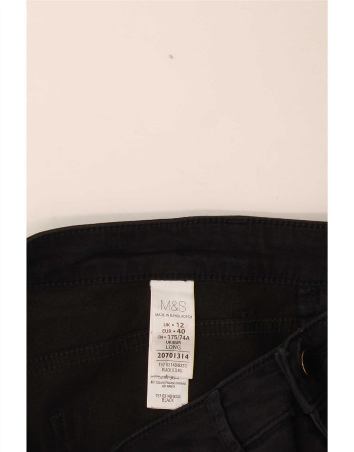 Marks & Spencer Dame Jegging Jeans UK 12 Medium W32 L31 Sort Bomuld