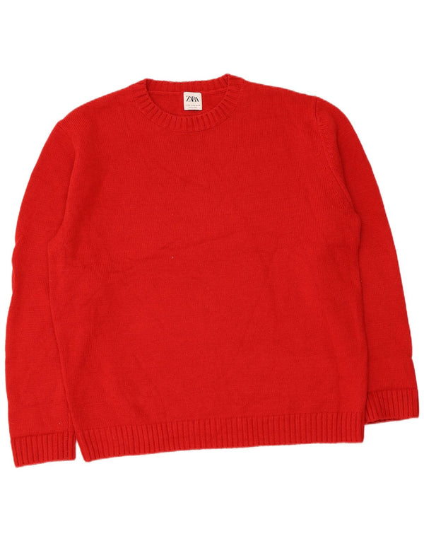 Zara Herre sweater med rund hals XL Rød