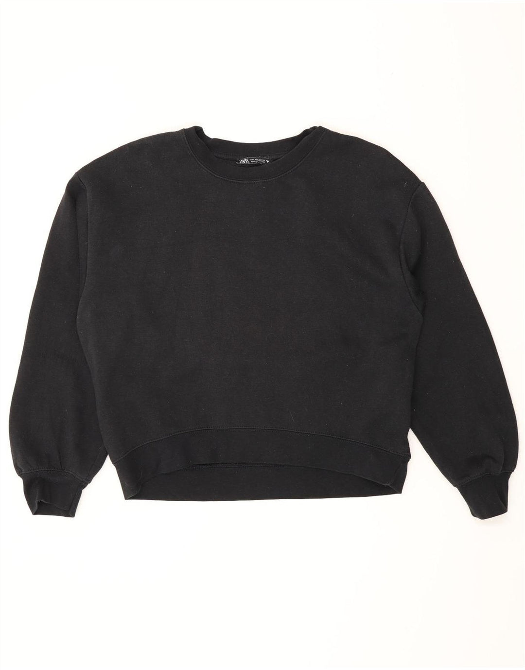 Zara Sweatshirt Jumper UK 16 Stor sort bomuld