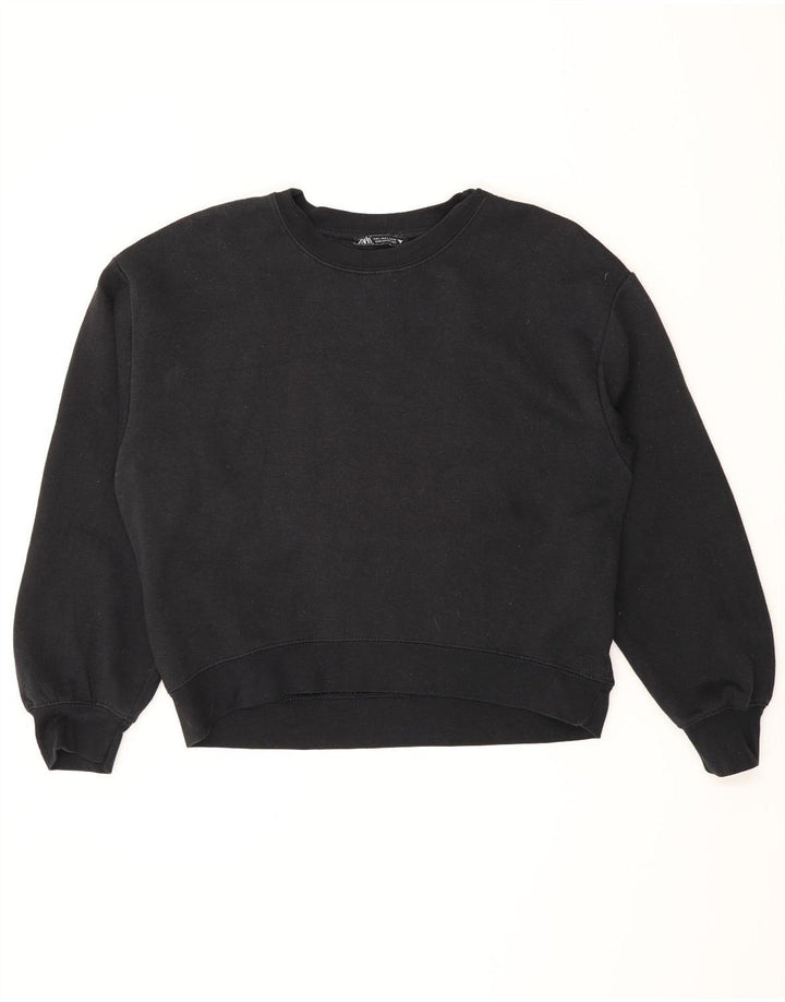 Zara Sweatshirt Jumper UK 16 Stor sort bomuld
