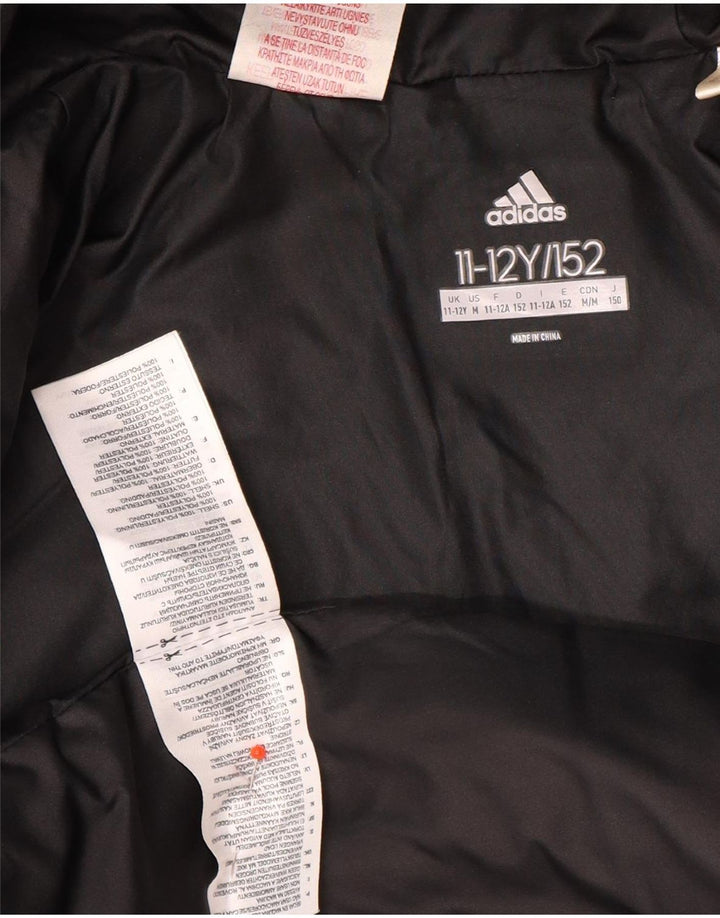 Adidas drenge hættejakke polstret 11-12 år sort polyester