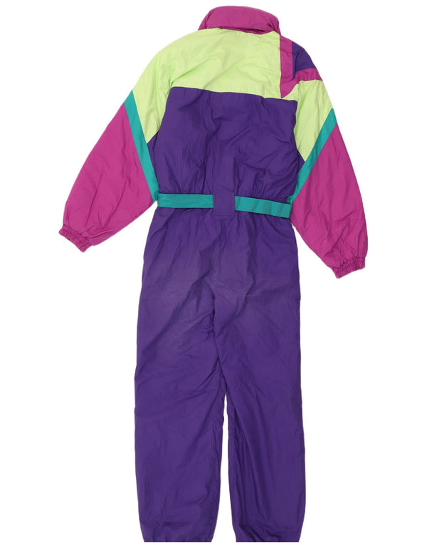 Fila Piger Loose Fit Ski Jumpsuit 14-15 år Lilla Colourblock 90'erne