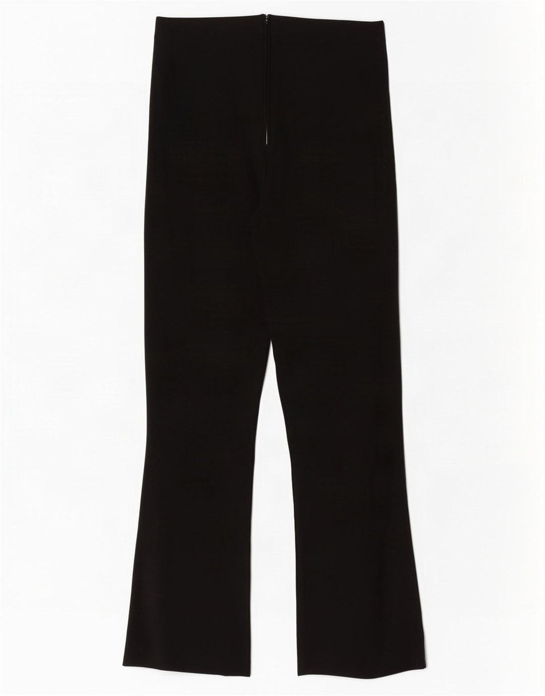 Zara Dame Bootcut Cropped Trousers Small W26 L26 Black Viscose
