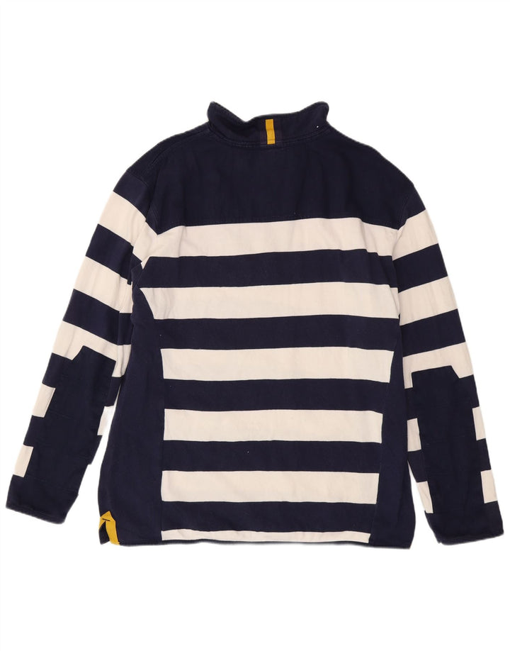 Joules Herre Zip Neck Sweatshirt Jumper 2XL Navy Blue Striped