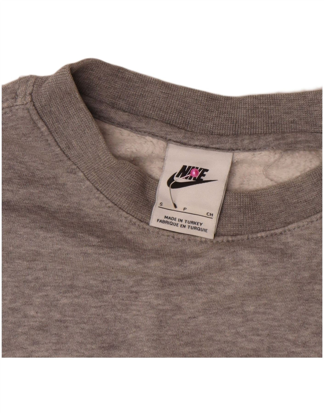 Nike Herre Grafisk Loose Fit Sweatshirt Jumper Lille grå Flecked Bomuld