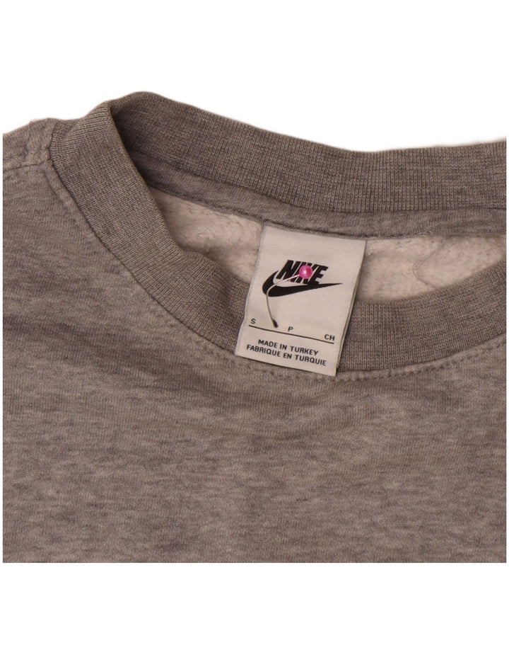 Nike Herre Grafisk Loose Fit Sweatshirt Jumper Lille grå Flecked Bomuld
