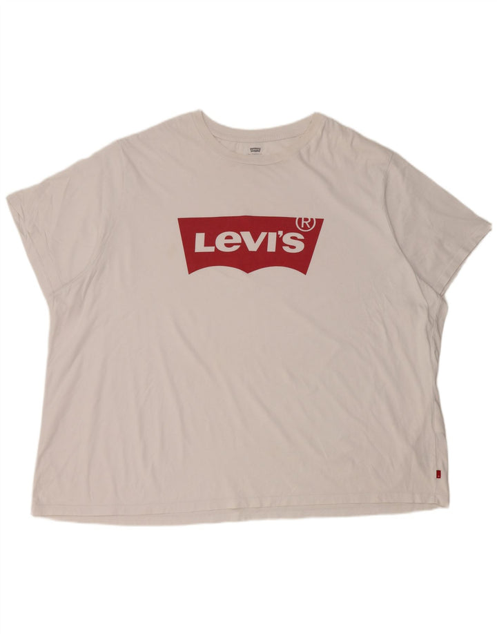 Levi's Herre grafisk T-shirt top 4XL hvid bomuld