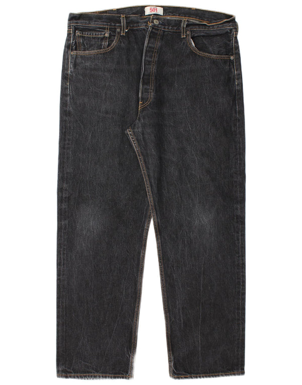 Levi's Mens 501 Straight Jeans W40 L30 Black Cotton