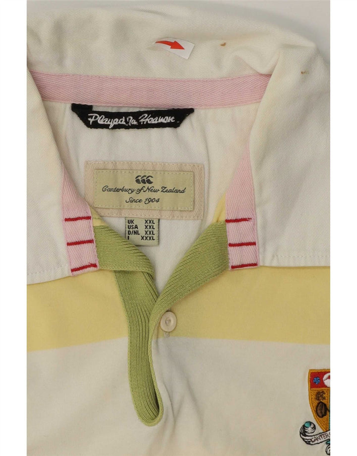 Canterbury Rugby Polo Shirt til mænd 2XL Flerfarvet Stribet