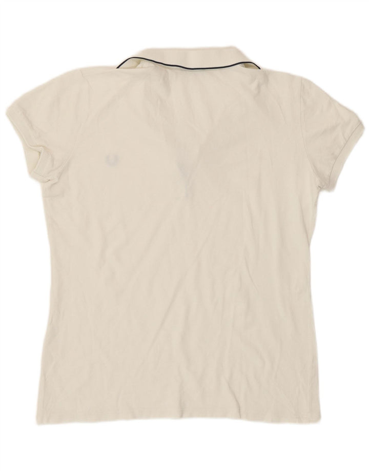 Fred Perry Dame Polo Shirt UK 20 2XL Hvid