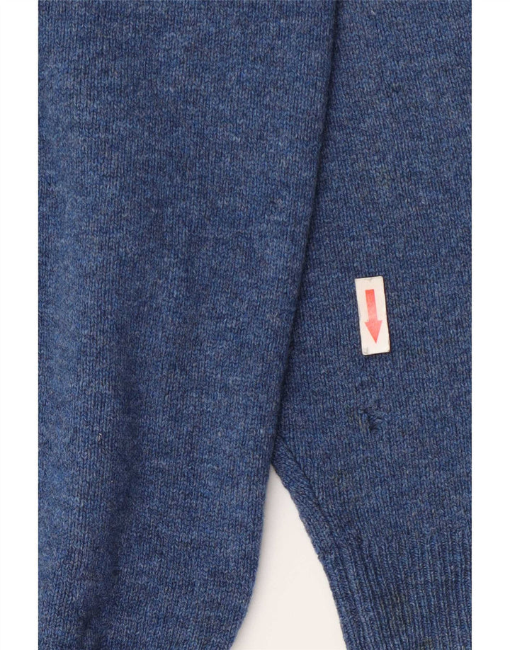 Weekend Herre Crew Neck Jumper Sweater Medium Blue Argyle/Diamond Wool