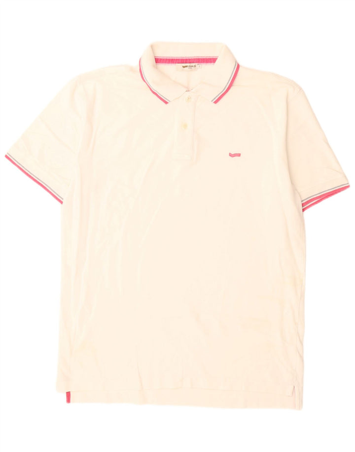 Gas Poloshirt til mænd XL Hvid Bomuld