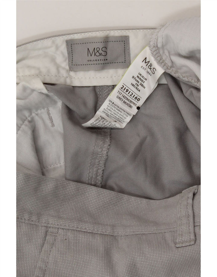 Marks & Spencer Herre Chino Shorts W38 XL Grå Bomuld