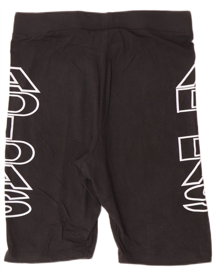 ADIDAS grafiske sportsshorts til kvinder UK 18 XL sort bomuld