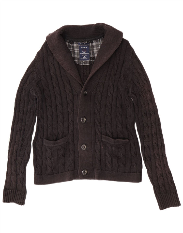 Gant herre cardigan sweater lille sort bomuld