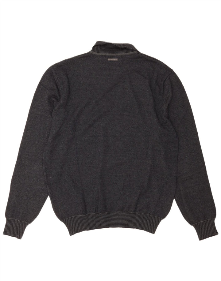 Marlboro Classics Herre Polo Neck Jumper Sweater Stor Grå Uld