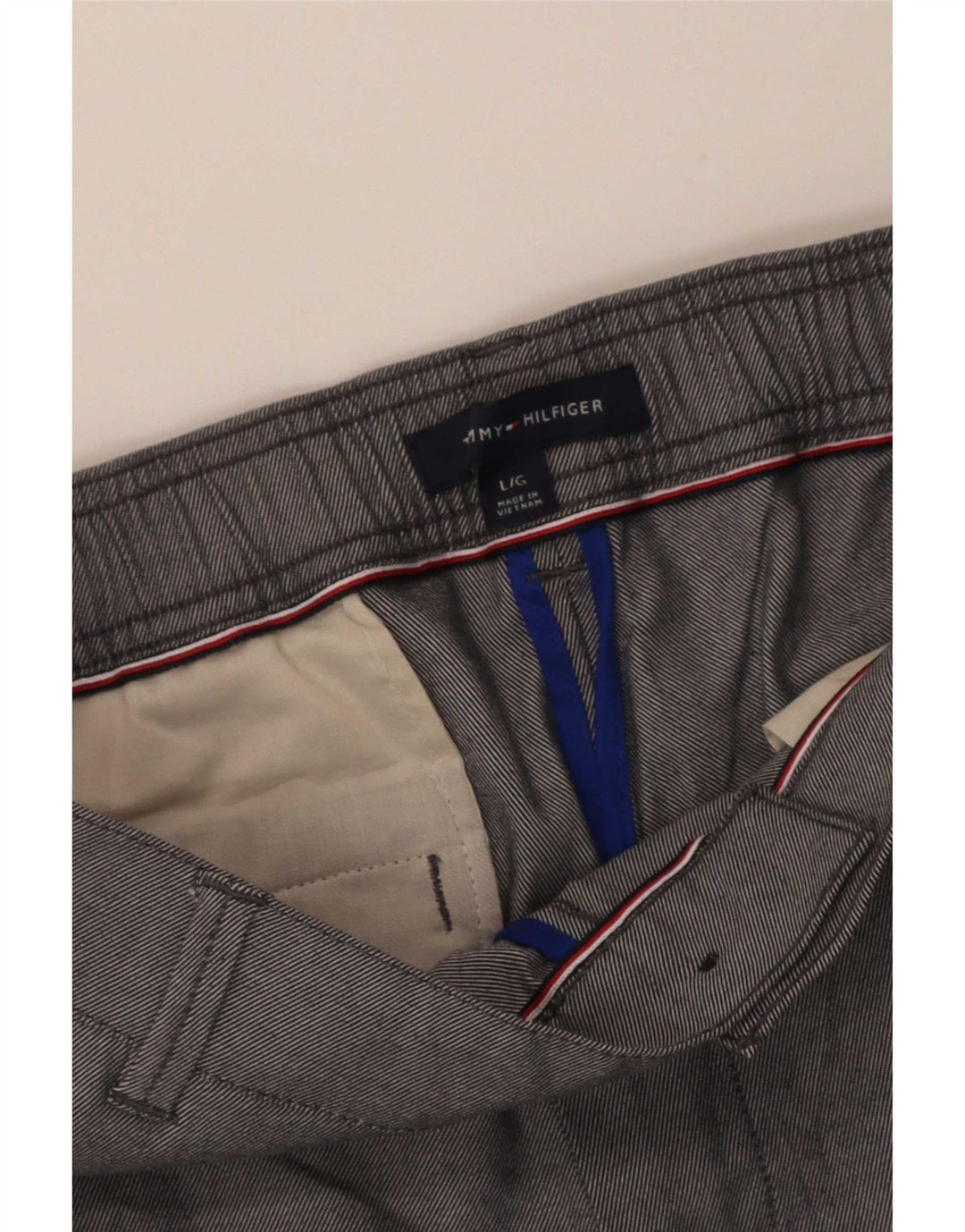 Tommy Hilfiger Herre Chino Shorts Large W34 Grå