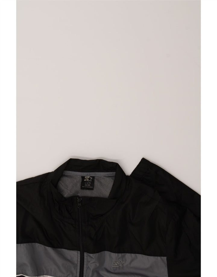 STARTER Mens Tracksuit Top Jacket UK 42/44 Large Black Colourblock Vintage Starter and Second-Hand Starter from Messina Hembry 