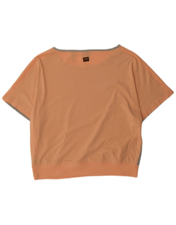 G-Star Dame Grafisk T-Shirt Top UK 18 XL Grå Colourblock Bomuld