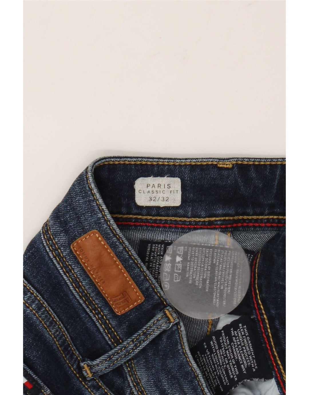 Tommy Hilfiger Dame Paris Classic Fit Bootcut Jeans W32 L32 Marineblå