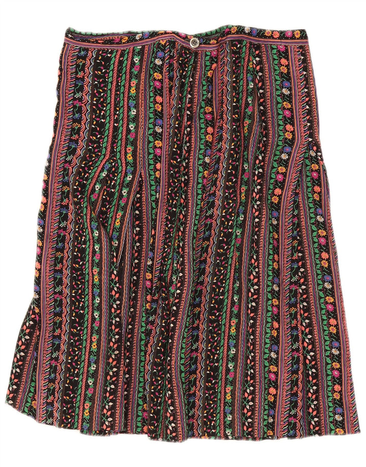 Vintage A-line nederdel til kvinder W32 Stor flerfarvet stribet