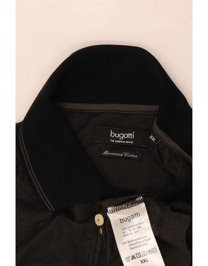 Bugatti herre poloshirt 2XL sort bomuld