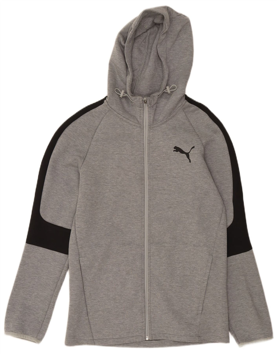 Puma Hættetrøje med lynlås til mænd Small Grå Colourblock Bomuld