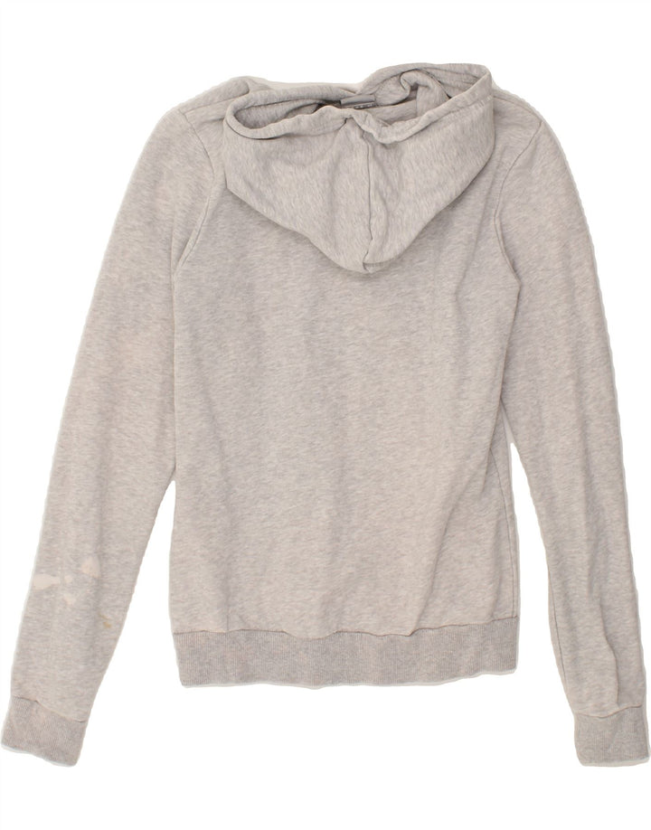 PUMA Womens Graphic Hoodie Jumper UK 10 Small  Grey Vintage Puma and Second-Hand Puma from Messina Hembry 