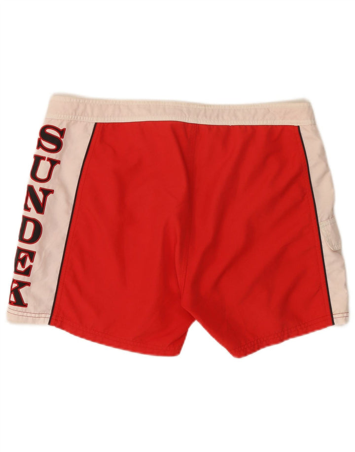 Sundek Herre grafiske badeshorts Large Red Colourblock