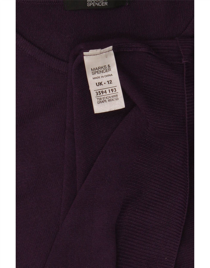 Marks & Spencer Dame Boat Neck Jumper Sweater UK 12 Medium Purple