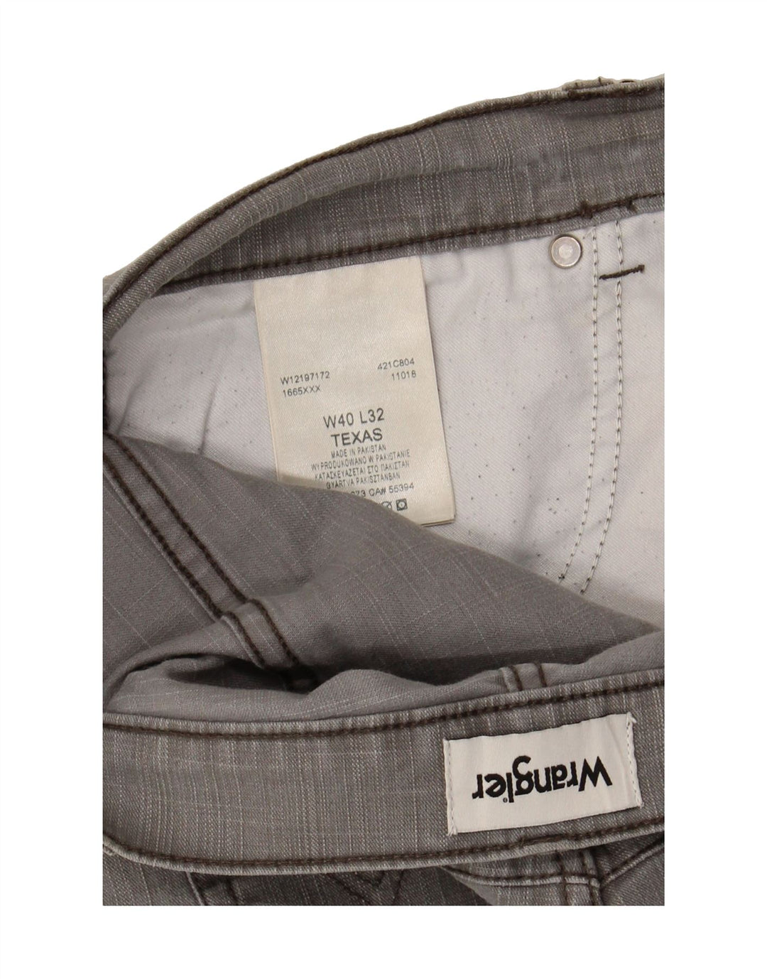 WRANGLER Mens Texas Straight Jeans W40 L32 Grey Cotton Vintage Wrangler and Second-Hand Wrangler from Messina Hembry 