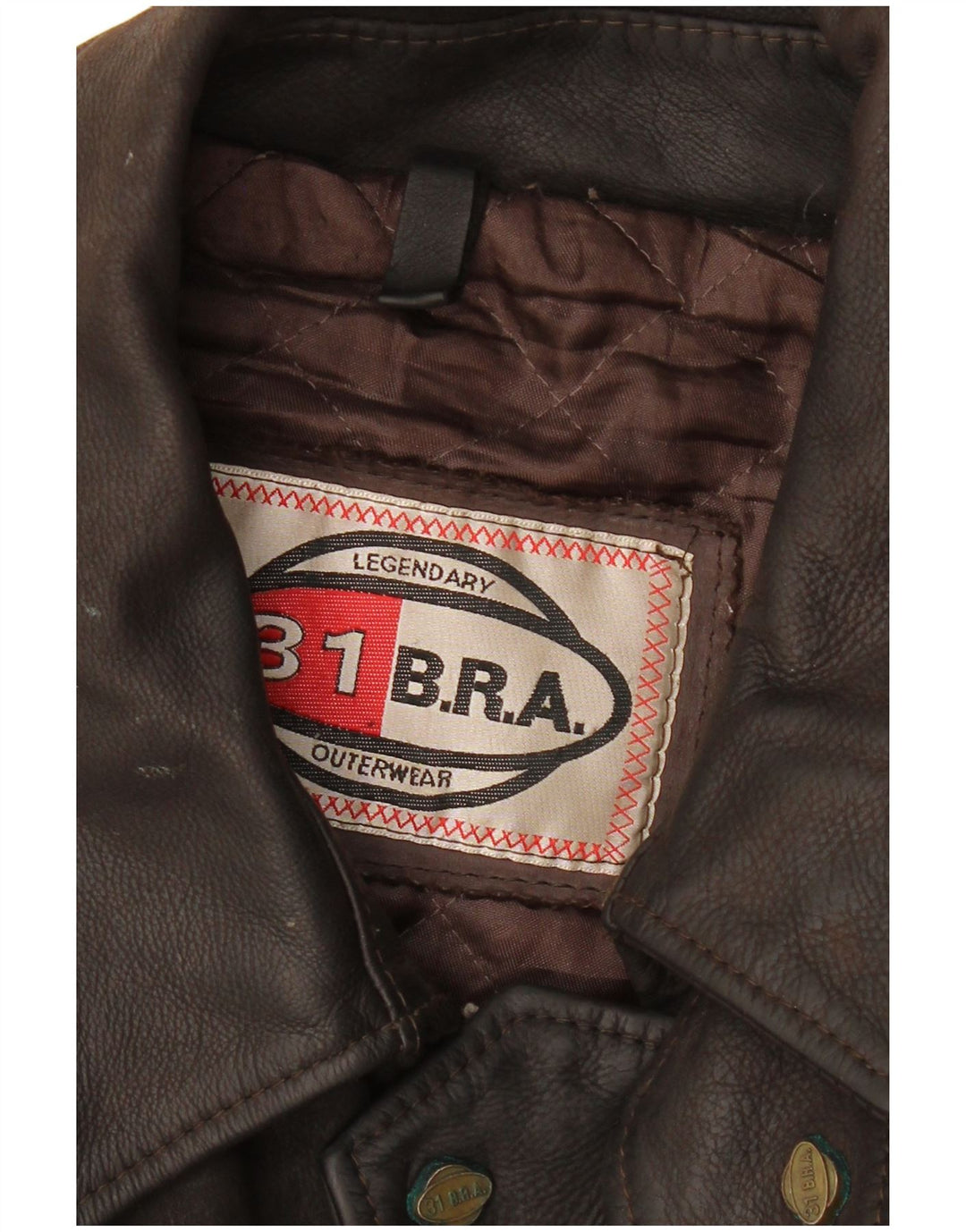 VINTAGE Herre læderjakke UK 42 XL Brun