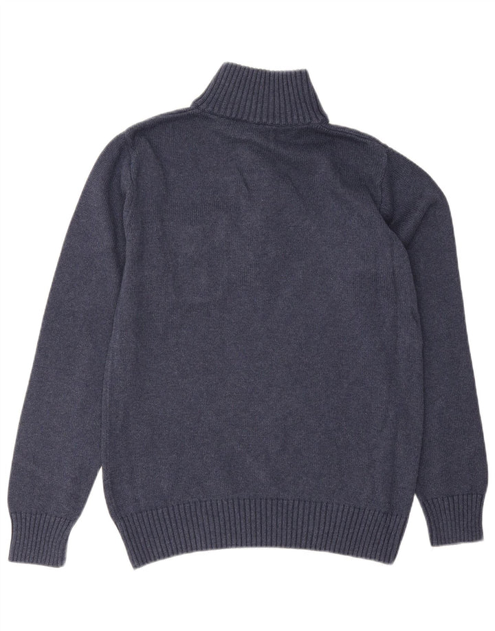 Gant Herre Button Neck Jumper Sweater Medium Navy Blue