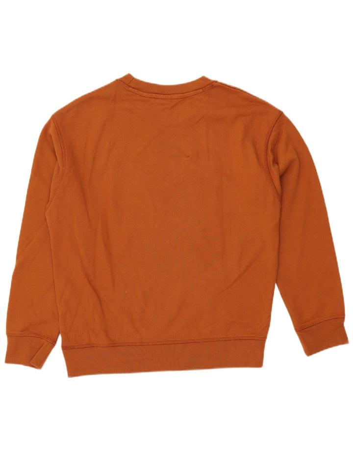 LEVI'S Dame Oversized grafisk sweatshirt Jumper UK 10 Lille brun bomuld