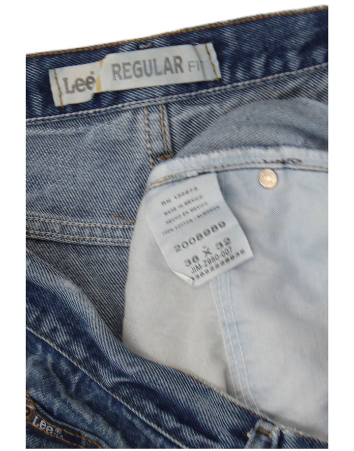 Lee Herre Regular Fit Straight Jeans W36 L32 Blå Bomuld
