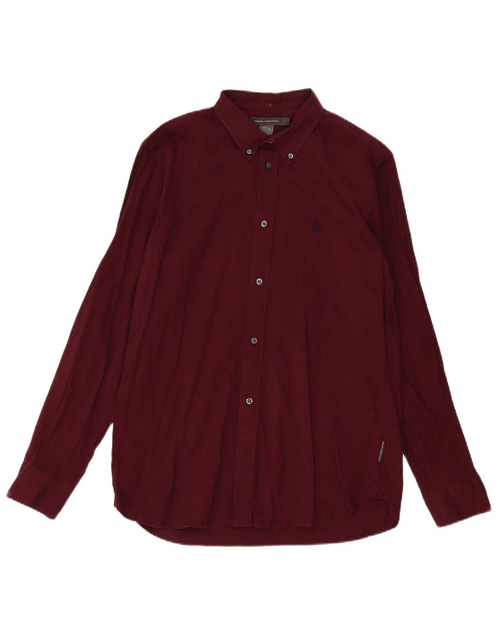 French Connection Herreskjorte Large Burgundy