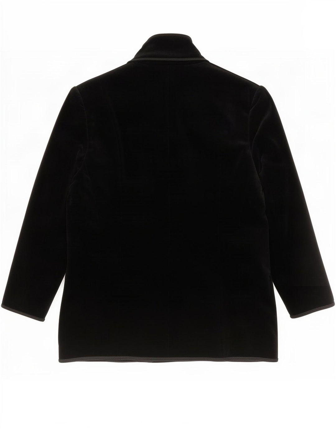 Resi Hammerer Dame Open Velvet Blazer Jacket EU 40 Medium Sort Bomuld